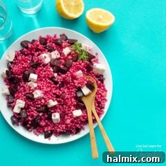 Pearl Couscous Salad with Feta and Beets