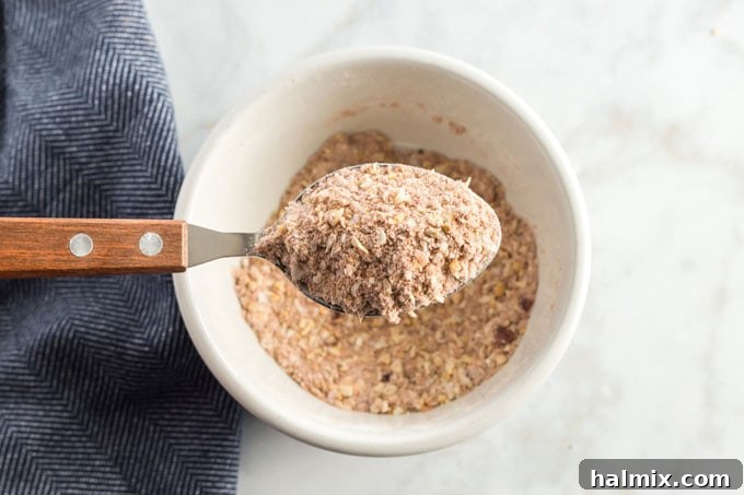 chili seasoning mix in a spoon