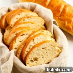 slices of homemade Italian bread in basket