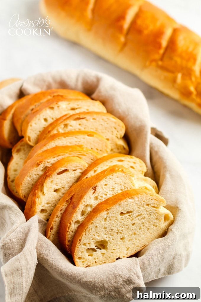 sliced Italian bread in a basket