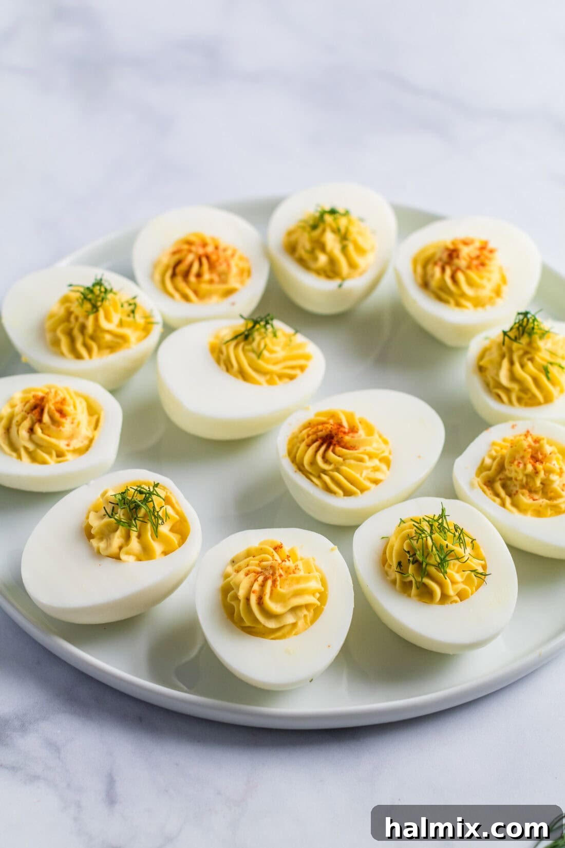 Zesty Stuffed Eggs 3 Plate of Deviled Eggs