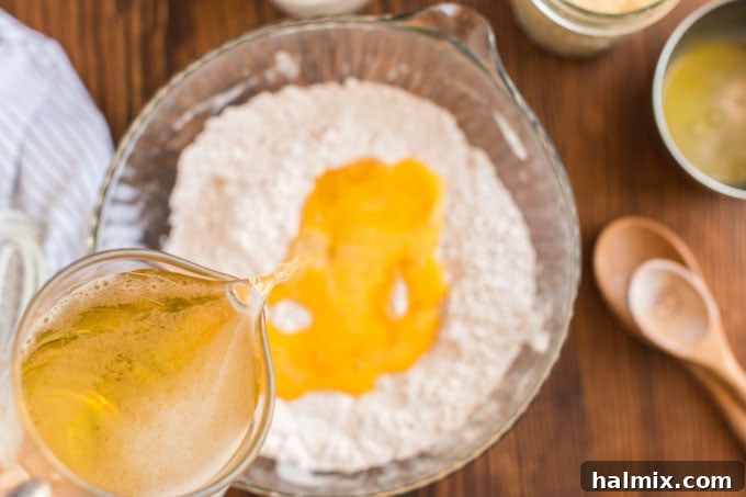 Baja Fish Bites 7 adding beer to flour