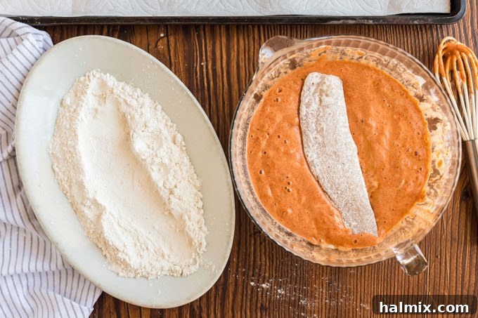 Baja Fish Bites 8 beer battering fish for tacos