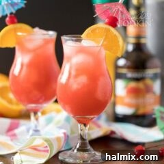 two glasses with sex on the beach drink