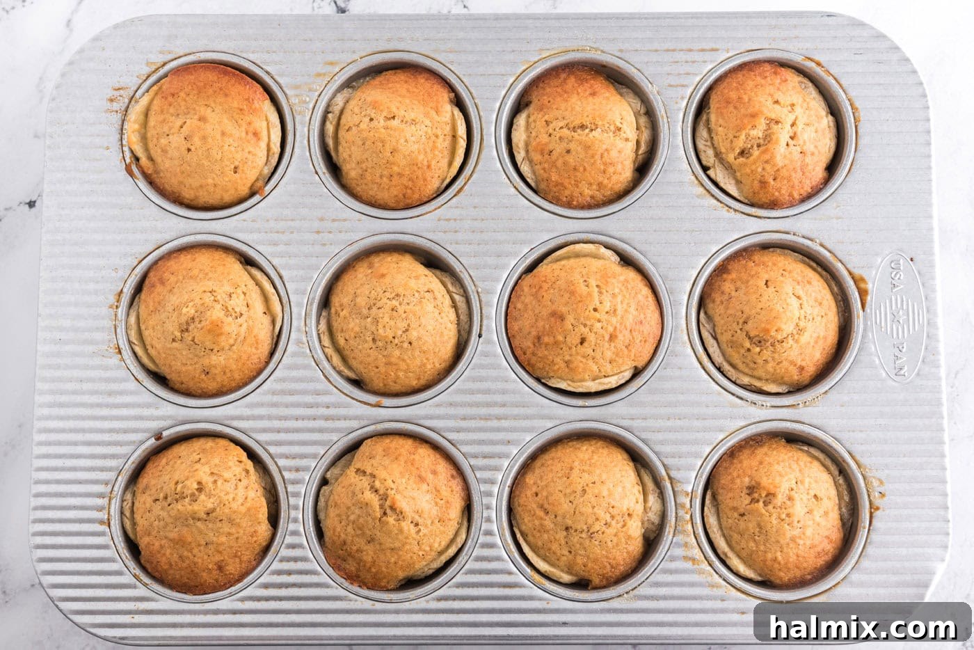 baked banana upside down muffins