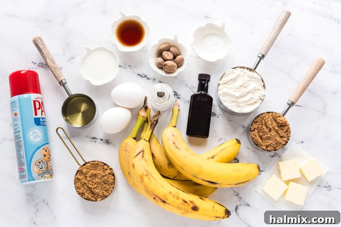 Ingredients for Banana Upside Down Muffins