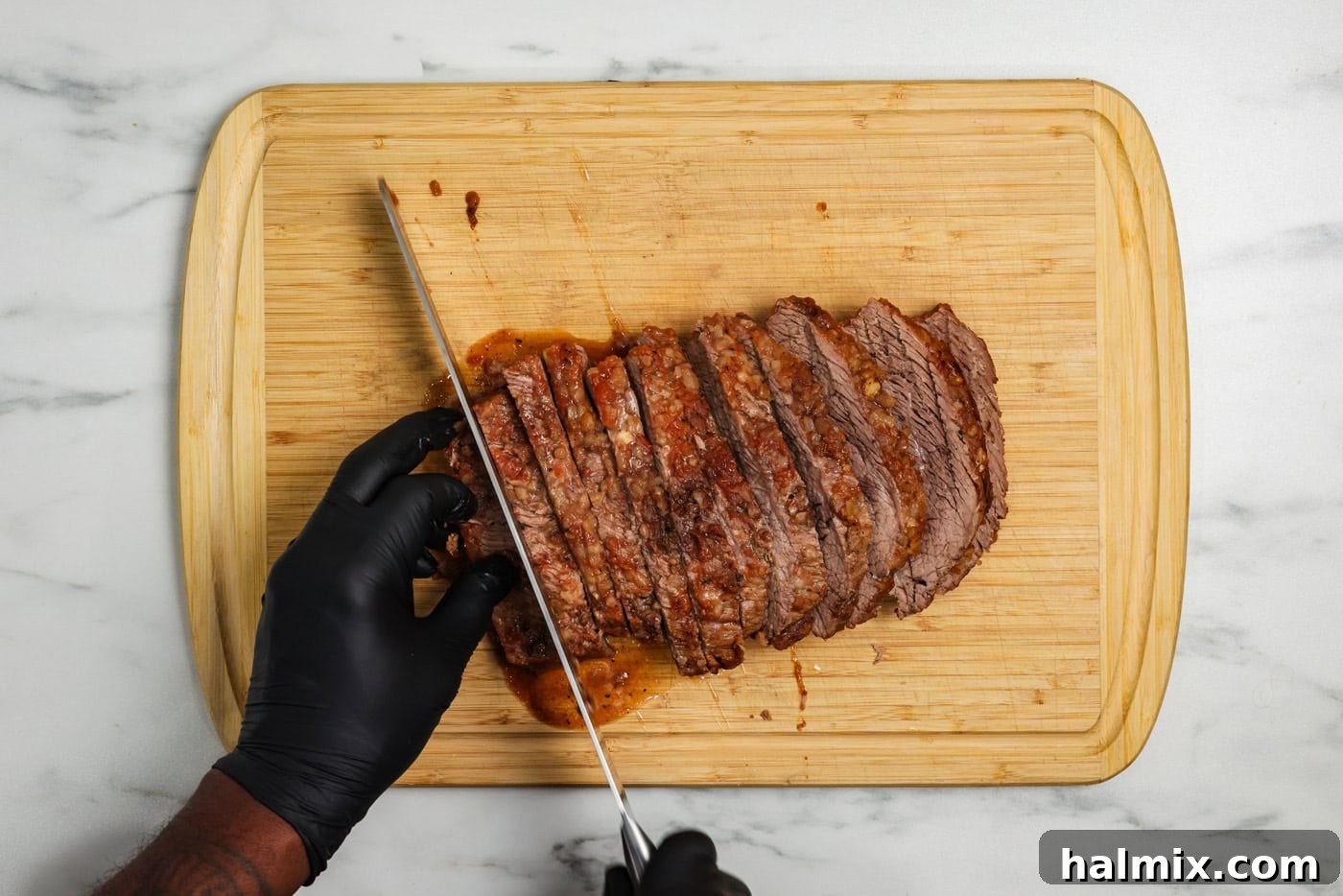 Tender Beef Brisket with Rich Gravy 8 slicing brisket