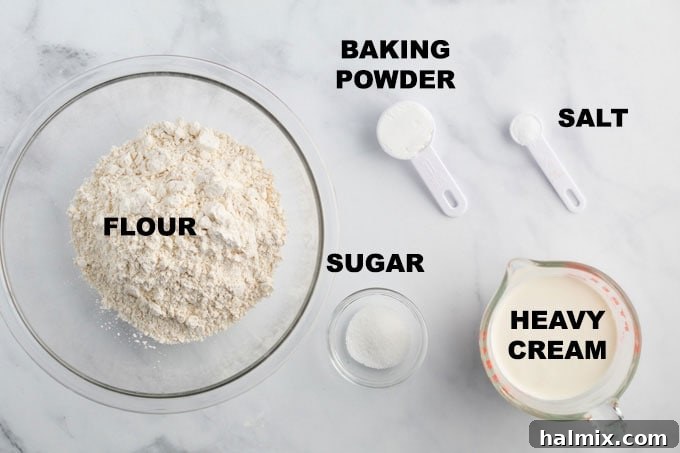 ingredients for homemade biscuits