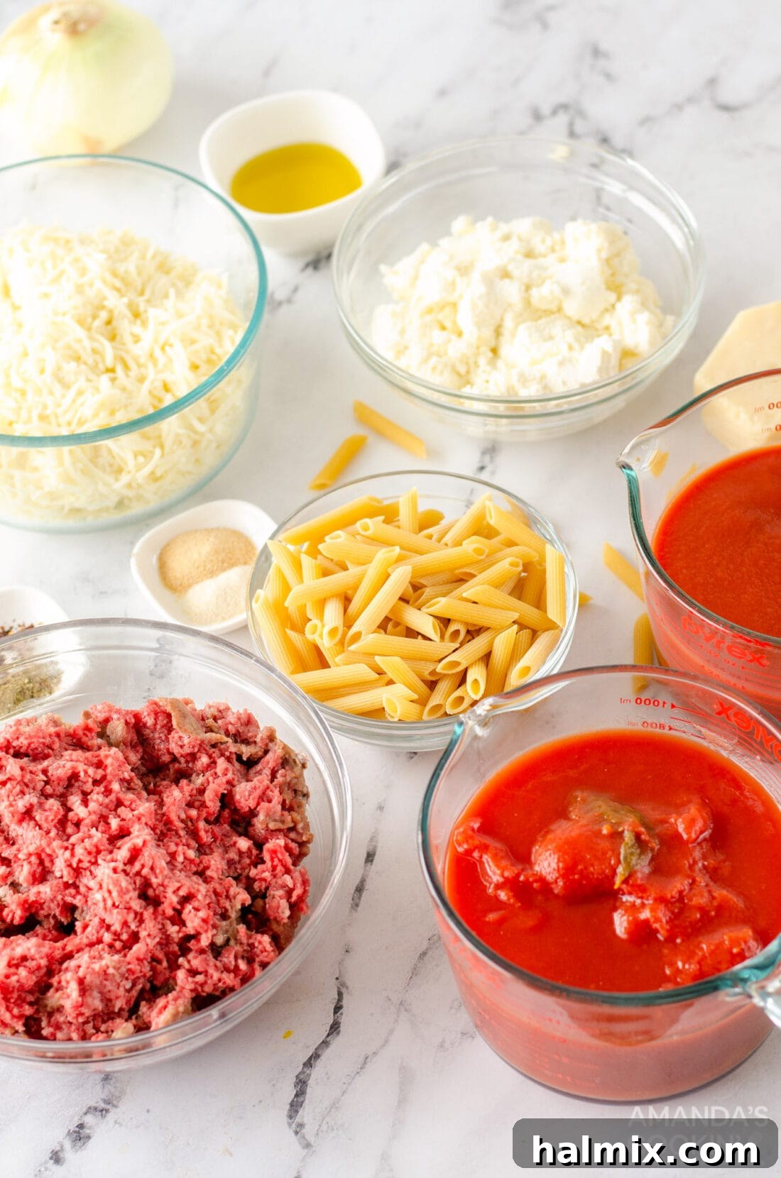 ingredients for baked ziti