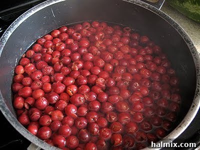 blanch the cherries