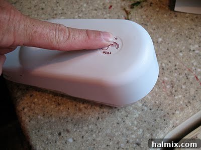 press down on cherry pitter