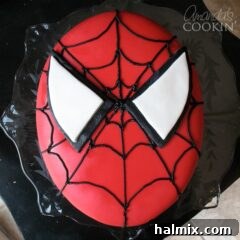 We love this Spiderman Cake made with homemade fondant!