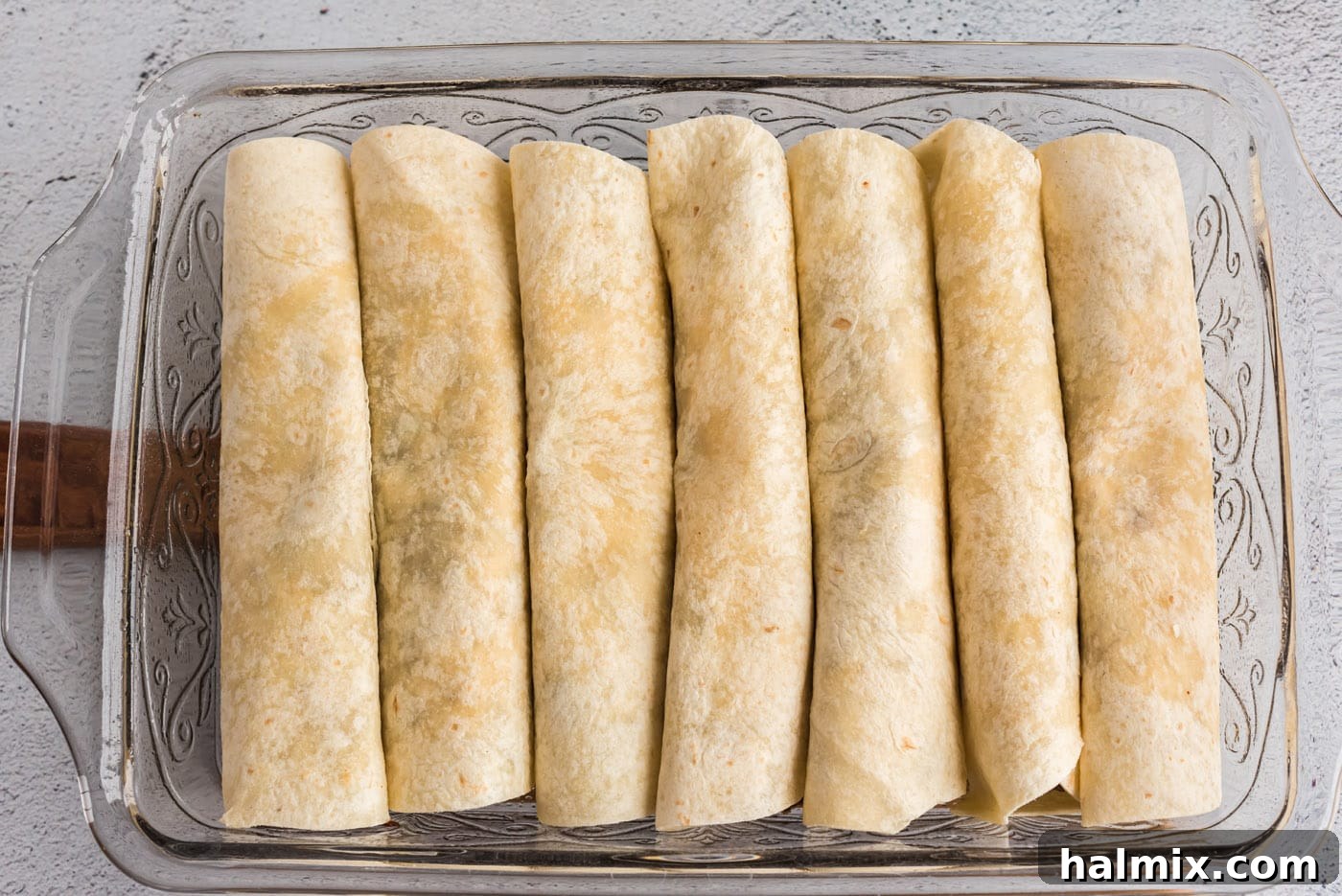 beef enchiladas in a pan