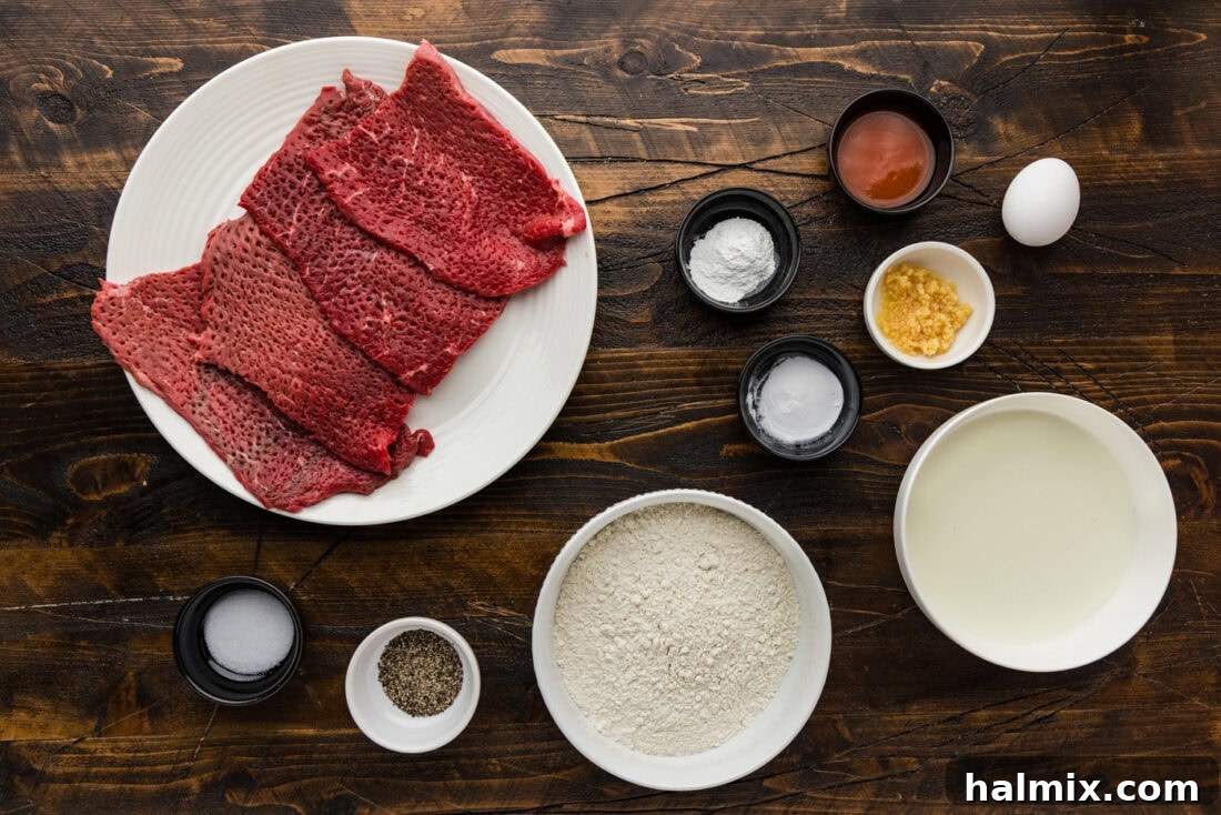 Ingredients for Chicken Fried Steak