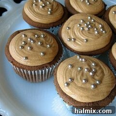 Mexican Chocolate Cupcakes with Dulce De Leche Frosting
