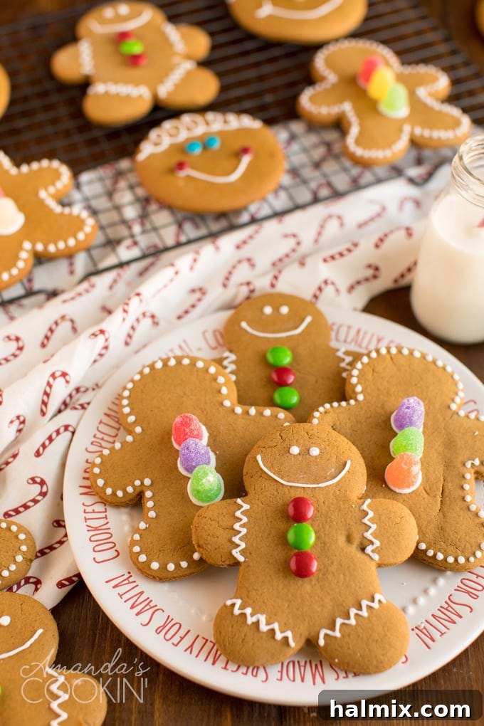 PLATE OF GINGERBREAD MAN COOKIES