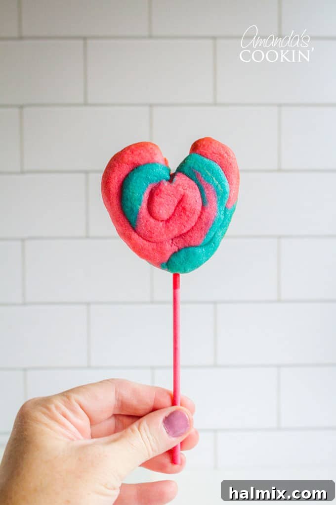 Enjoy your Valentine Play Dough Cookie Pops, ready for gifting