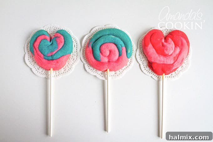 Sweetheart Play Dough Cookie Pops 6 Display of Valentine Play Dough Cookie Pops recipe, ready to be enjoyed