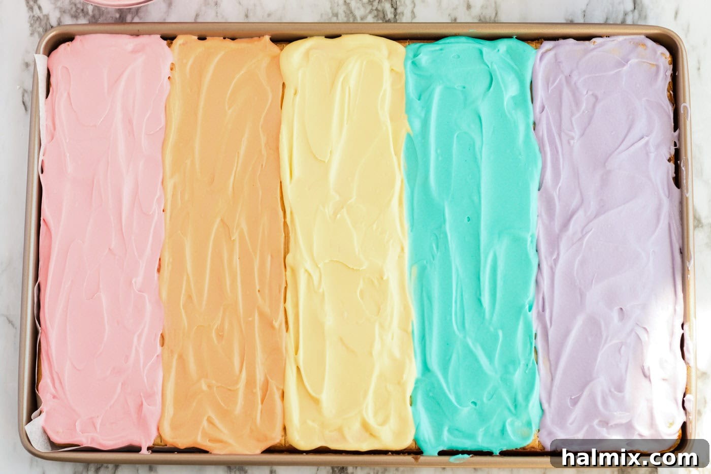 Frosted Sugar Cookie Bars: The Easiest Way to Indulge 11 Frosted Sugar Cookie Bars in a jelly roll pan