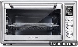 Gifts for the Gourmet Foodie 12 A versatile Cosori Air Fryer Toaster Oven, demonstrating its compact yet powerful design.