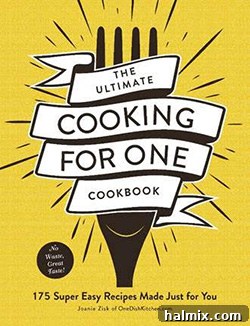 Gifts for the Gourmet Foodie 18 The insightful cover of The Ultimate Cooking for One Cookbook, promoting efficient and delicious single-serve meals.