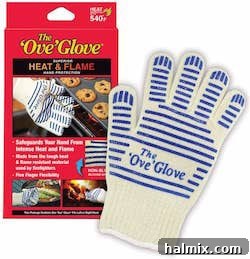 Gifts for the Gourmet Foodie 4 The reliable Ove Glove and its packaging, showcasing advanced heat protection for kitchen safety.