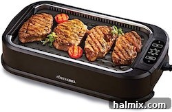 Gifts for the Gourmet Foodie 6 A sleek PowerXL Smokeless Grill, showcasing its versatility as an indoor grilling solution.