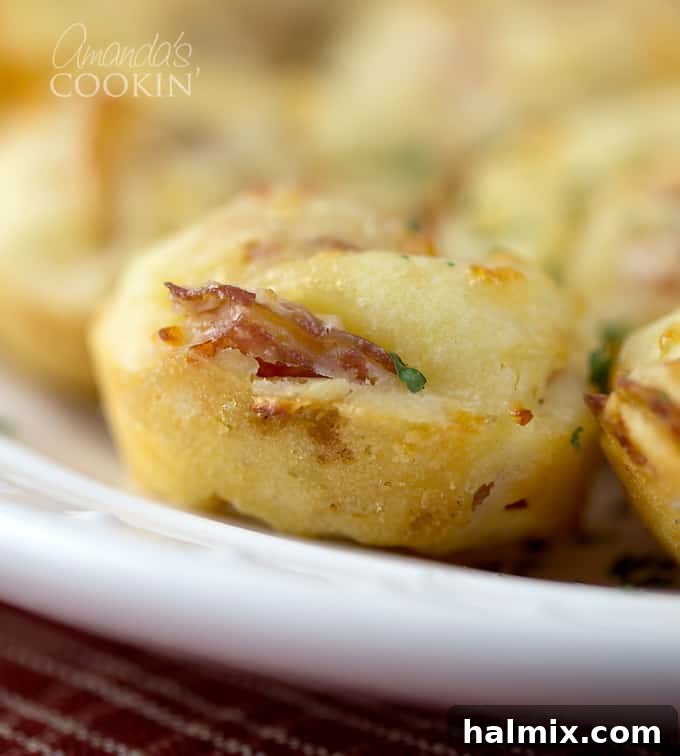 A high-angle close-up of a single golden-brown pepperoni pizza puff, perfectly baked and ready for a bite.