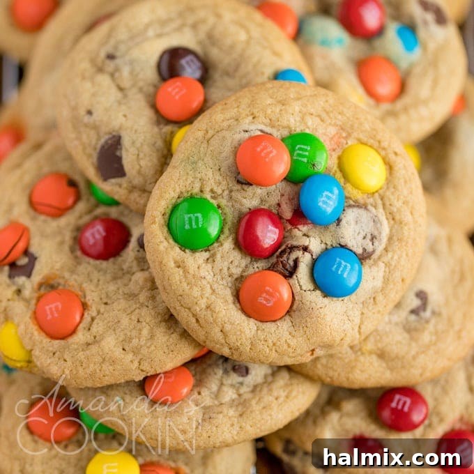 m&m chocolate chip cookies