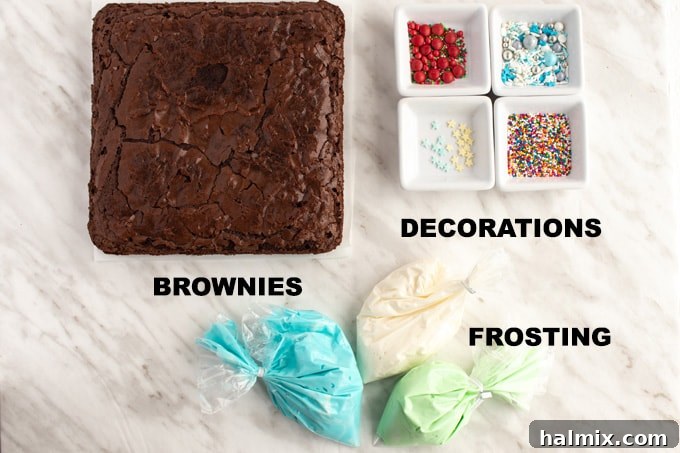 ingredients for brownie trees