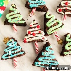 multiple christmas tree brownies