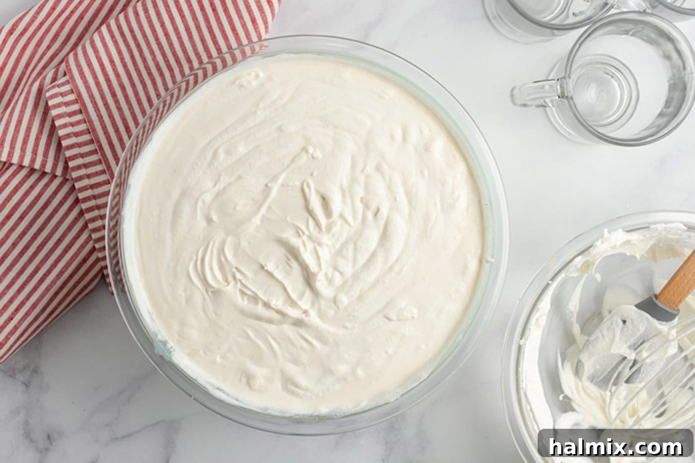 Bowl of freshly made Homemade Eggnog ready to be served