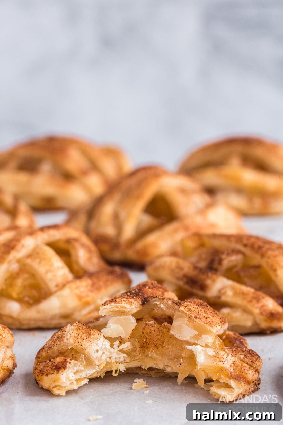 apple pie cookies with a bite out of it