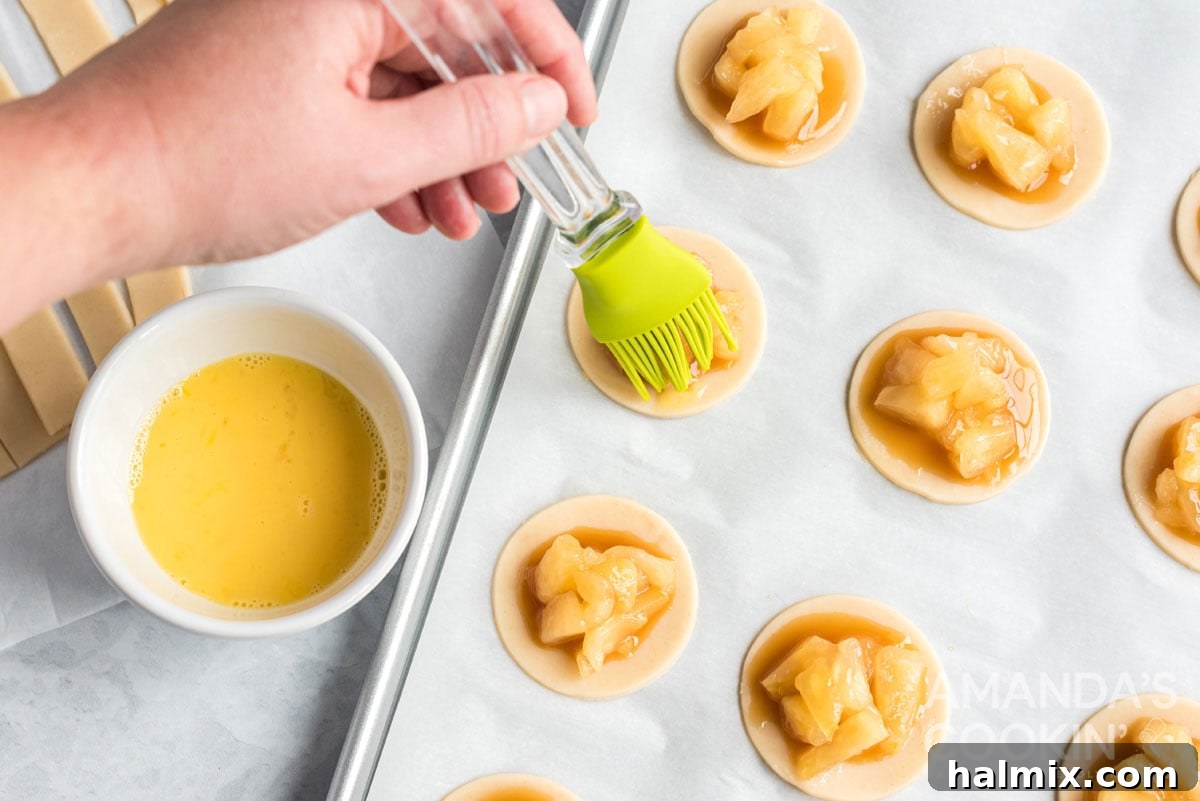 basting edges of pie dough