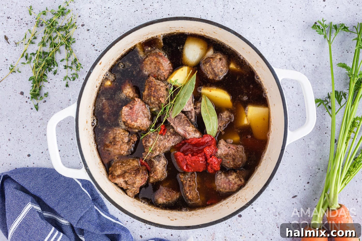 beef stew in a pot