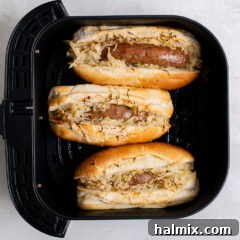 bratwurst in the air fryer