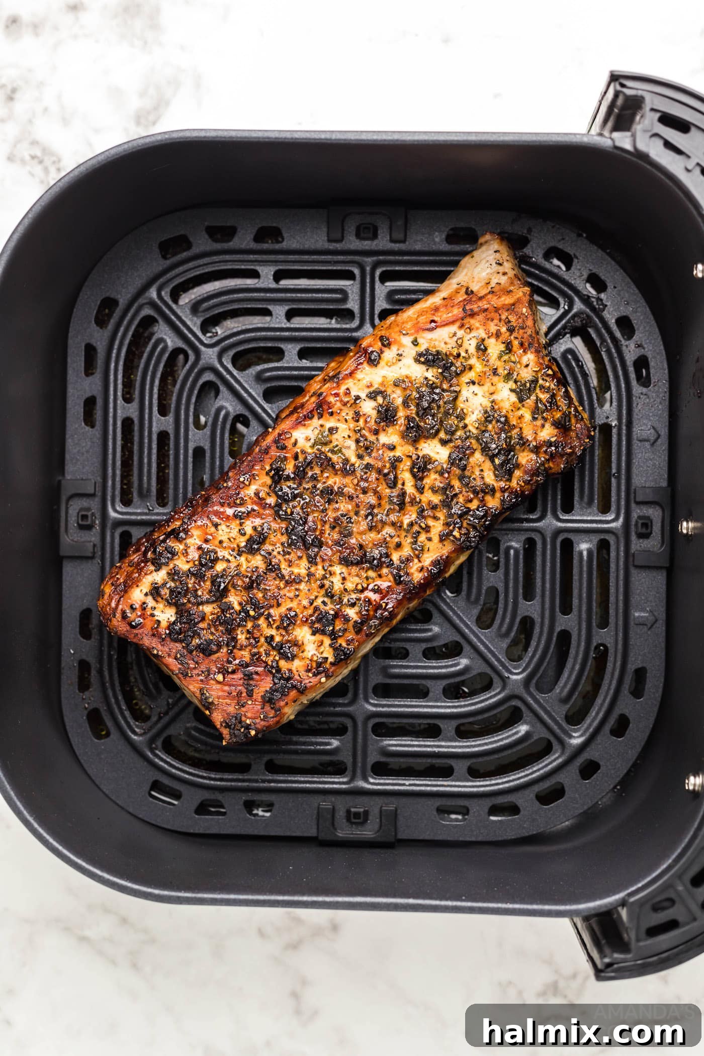 cooked pork tenderloin in the air fryer