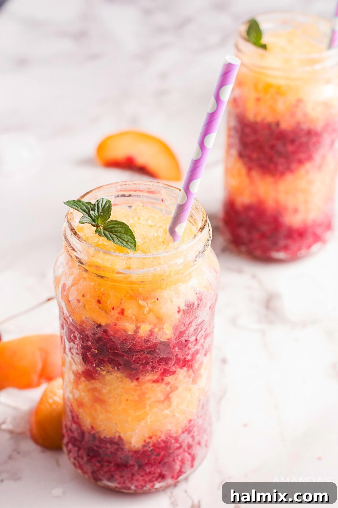 cherry peach slushes
