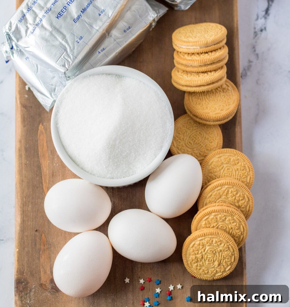 Ingredients for Patriotic Mini Cheesecakes