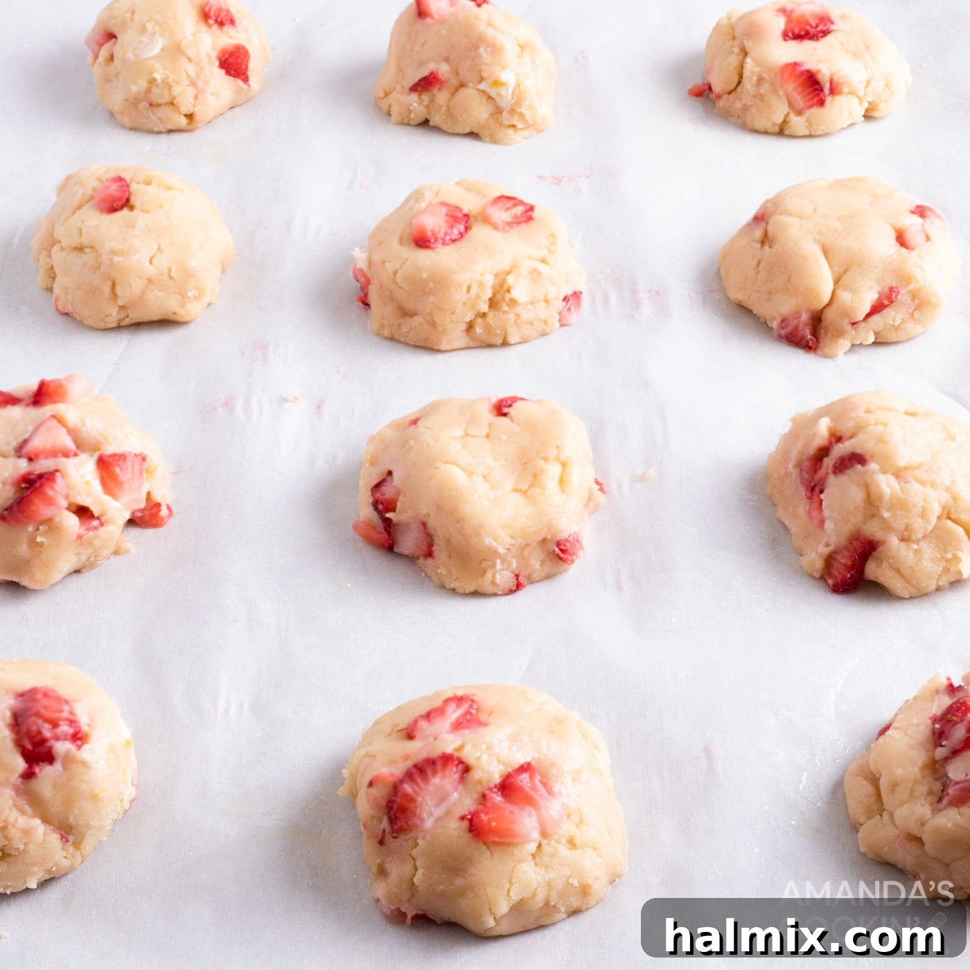 strawberry lemonade cookie dough balls