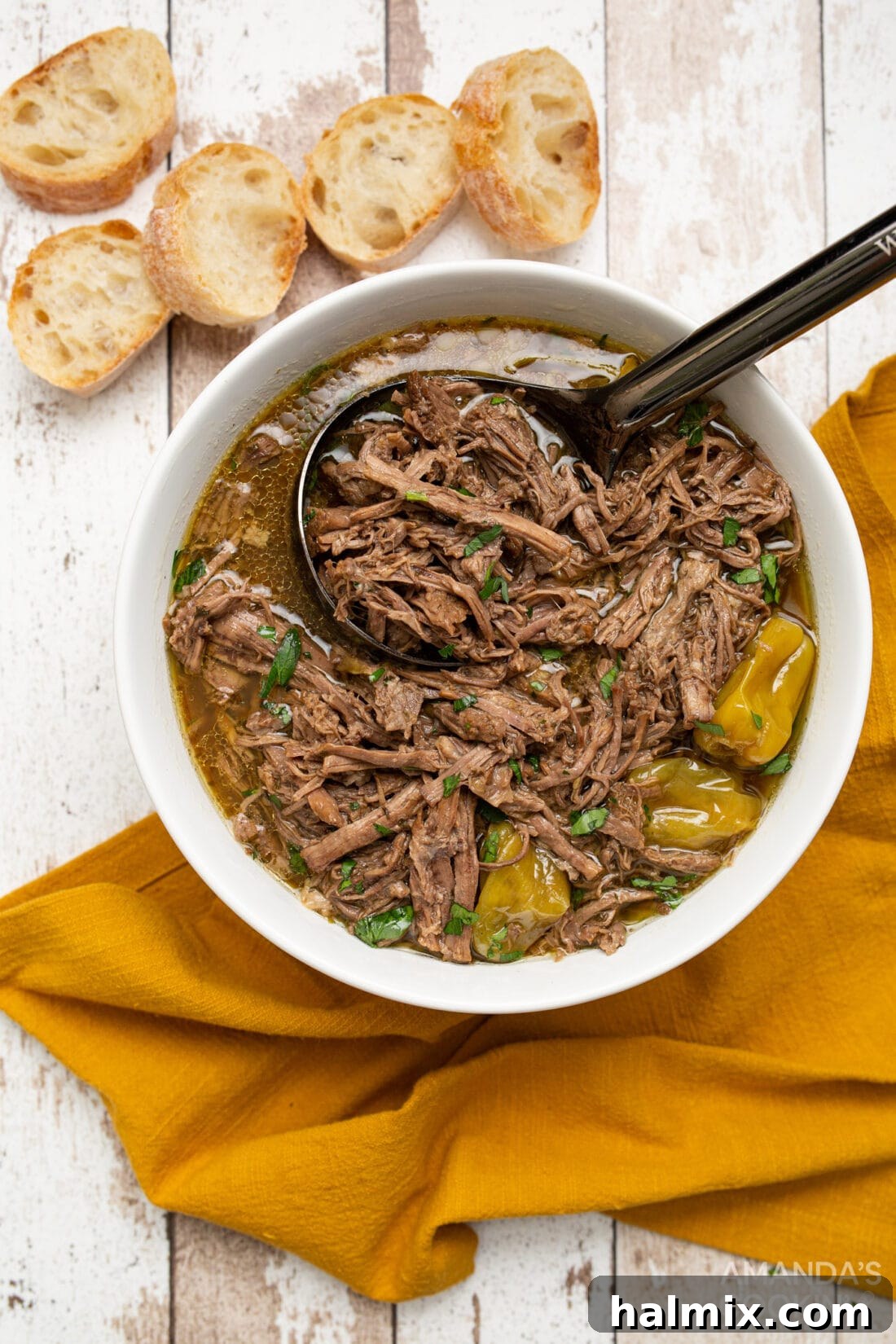 Mississippi Magic in Your Instant Pot 2 bowl of Instant Pot Mississippi Pot Roast with mashed potatoes