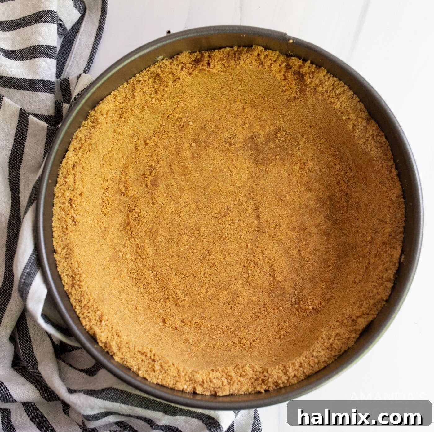 graham cracker crust in 8 inch springform pan