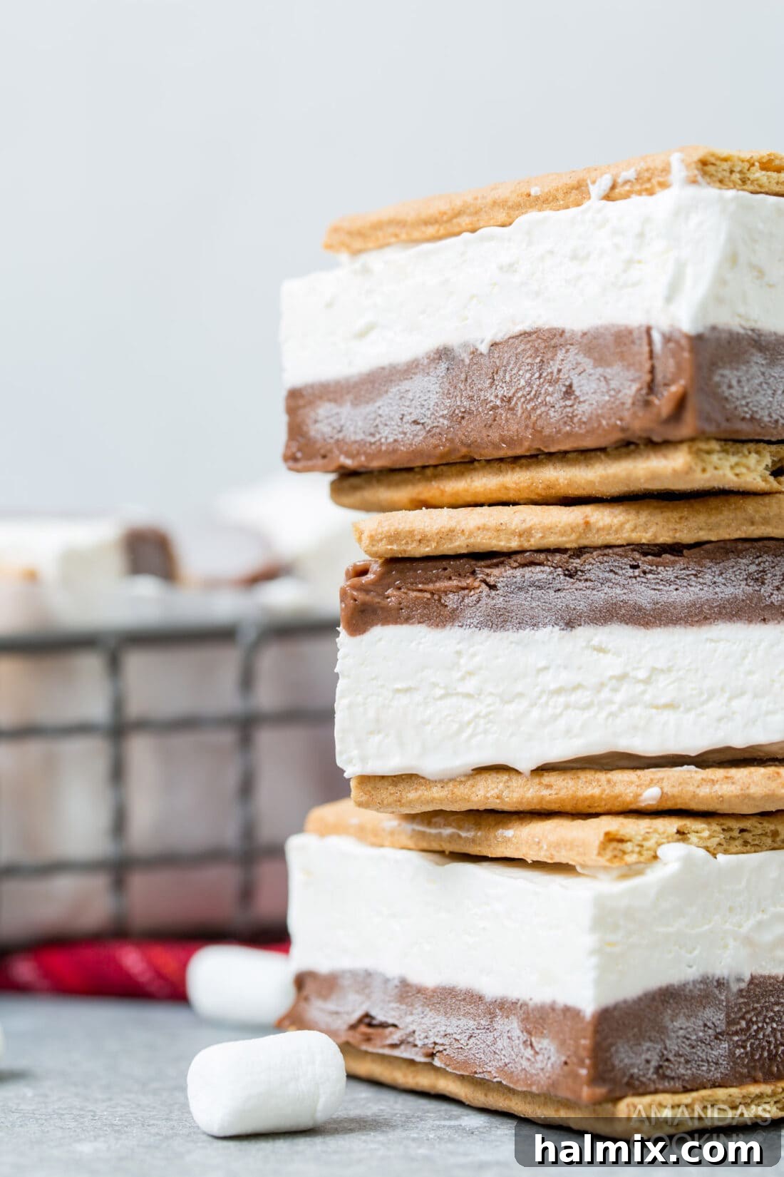 Frosty S'mores 2 stack of frozen smores