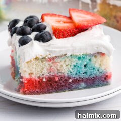 Red, White and Blue Poke Cake
