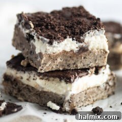 Oreo Cheesecake Bars - Final product