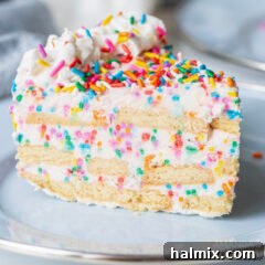 Rainbow No-Bake Dream 10 Funfetti Icebox Cake