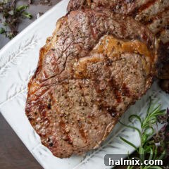 Close up photo of Grilled Steak on a plate