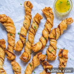 Air Fryer Garlic Parmesan Twists