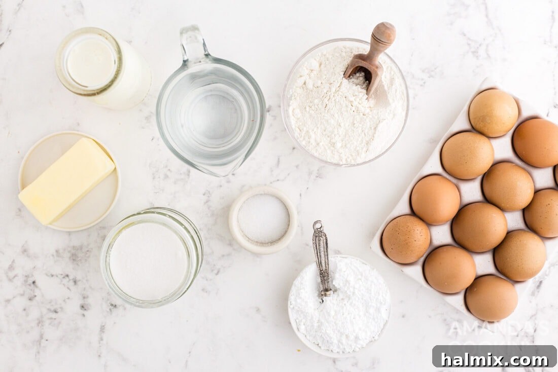 Puffy Cream Delights 4 Cream Puff ingredients