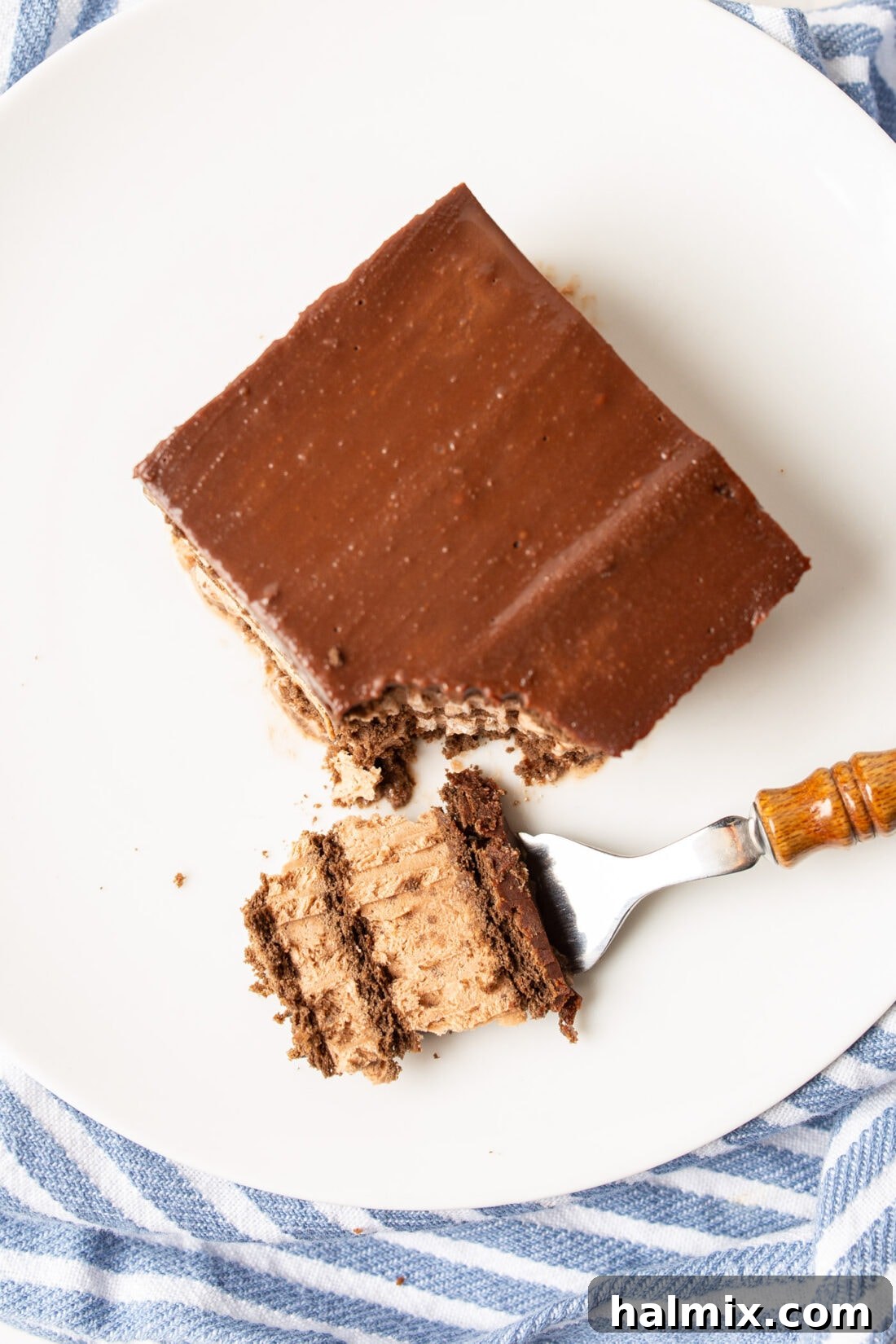 overhead shot of Chocolate Icebox Cake